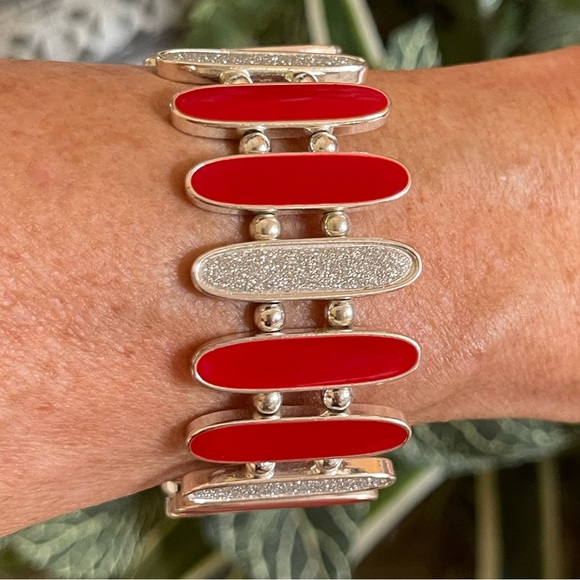 Red and Sparkle Bracelet - Picture 2 of 3